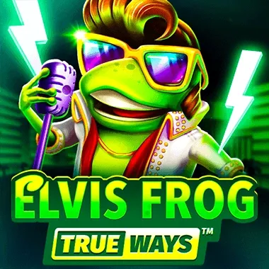 Elvis Frog True Ways slot featuring a frog in sunglasses holding a microphone